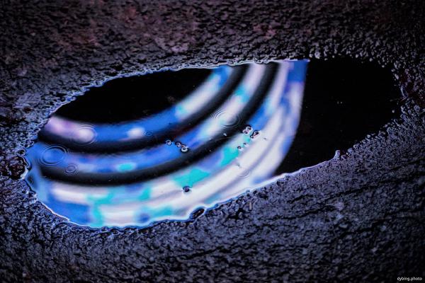 Blue puddle