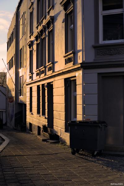 Sandviken buildings in winter morning light - Bergen