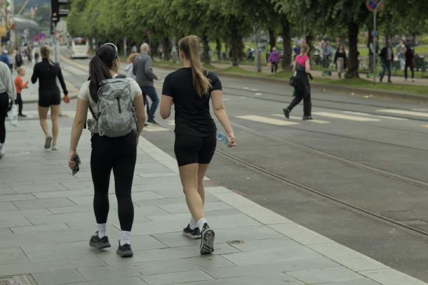 People strolling