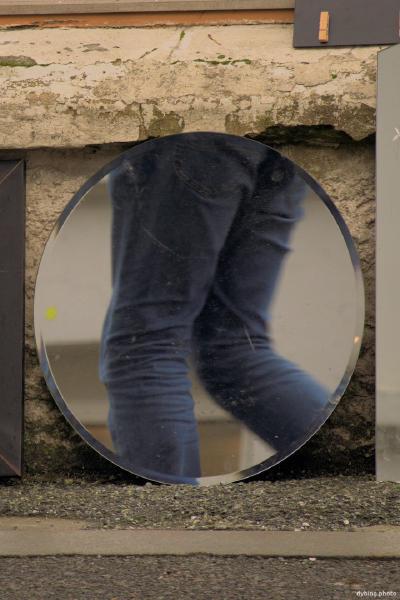 Mirror on street