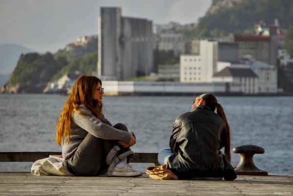 Sitting on the pier