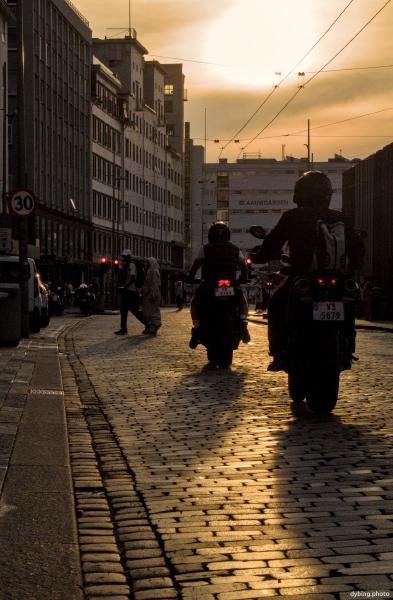 Dusk bikers - July