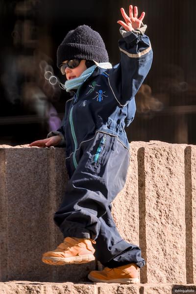 Toddler balancing act - April