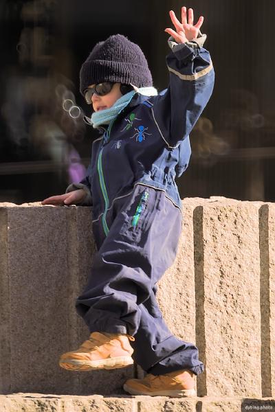 Toddler balancing act - April