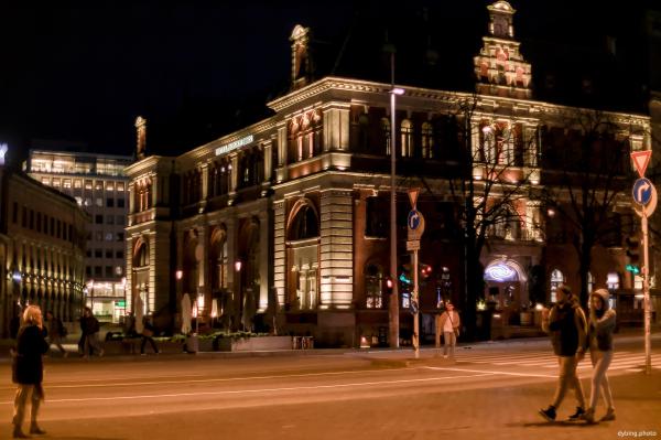 The old stock exchange at night - April