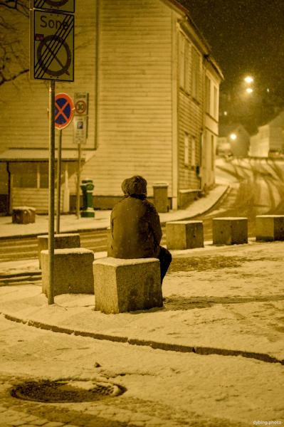 It was a cold and snowy night - February